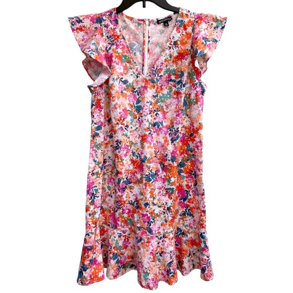 J. Crew Mercantile Women's Size 2 Floral Ruffle Flutter Cotton Dress NWOT - Picture 8 of 8